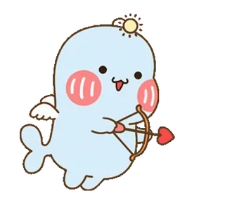 💘 a02de2c0 可爱, 卡通, 丘比特, 天使, 弓, 箭, 爱, 情人节 telegram sticker