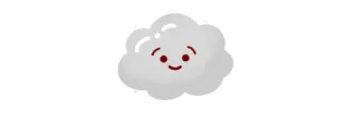☁️ d75cd4c8 Wolke, niedlich, Wetter, Cartoon, Himmel, kawaii whatsapp sticker