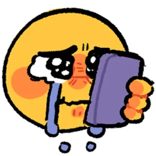 😭 6444fdd9 triste, emoji, llorando, molesto, emocional telegram sticker