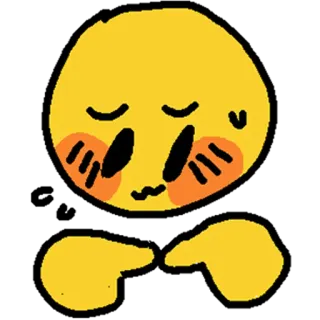 😳 af517644 Emoji, Tímido, Sonrojado, Meme, Mono telegram sticker