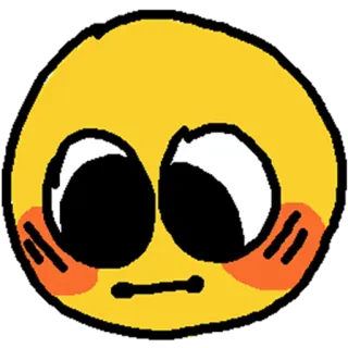 😳 bdd178d5 Emoji, Tímido, Lindo, Sonrojo, Kawaii, Emoticono telegram sticker