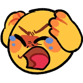 😭 d5c8a0f2 Emoji, Molesto, Triste, Frustrado, Enojado telegram sticker