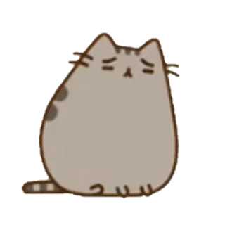😞 909a4555 Pusheen Katze, Pusheen, Cartoon, süß, traurig telegram sticker