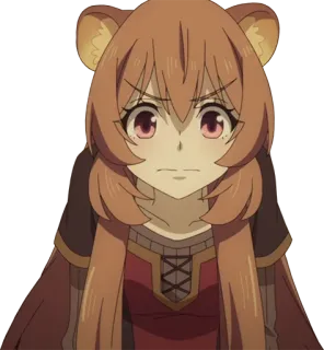 😕 18388d87 Raphtalia The Rising of the Shield Hero Аниме, Фэнтези, Рафталия, Восхождение Героя Щита, Тануки, Злой telegram sticker