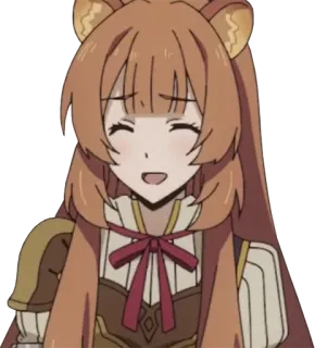 😄 32663bd2 Raphtalia The Rising of the Shield Hero аниме, Рафталия, милый, улыбка telegram sticker