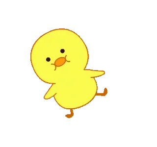 🐥 87917aa2 anak ayam, kartun, kuning, burung, lucu, binatang telegram sticker