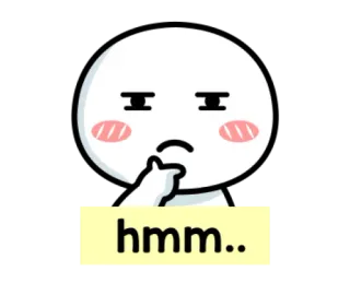 🌈 e4ca521c hmm.. คิด, หืม, คำถาม, สีหน้า telegram sticker