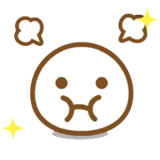 😤 9407b097 Emoji, Visage, Mignon, Kawaii, Dessin animé, Sticker, Expression, Rond whatsapp sticker