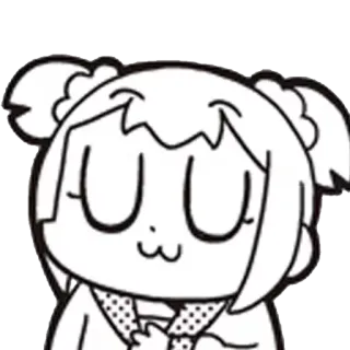 😌 ab8660a7 Popuko Pop Team Epic アニメ, 漫画, ポプ子, ポプテピピック, 可愛い, 面白い, カートゥーン telegram sticker