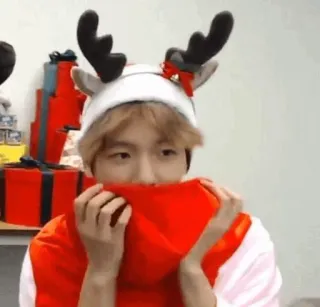 🌻 a6a3c9a4 natal, rusa, liburan, meriah, musim dingin whatsapp sticker