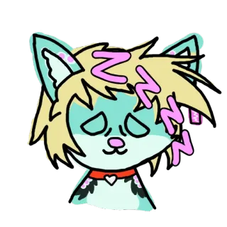 💖 b0e487b1 ZZZZ sleeping, tired, anime, cartoon, cute, animal, sleepy whatsapp sticker