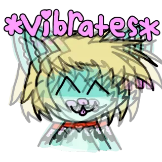 💖 c4daa91c Vibrates vibrating, cute, cartoon, animal, kawaii, happy whatsapp sticker