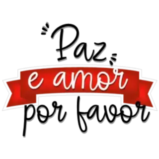 💑 ed526993 e amor любовь, красный, баннер, португальский, лента telegram sticker