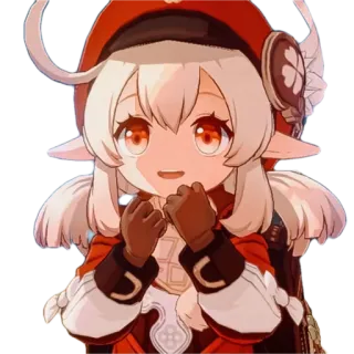 ☺️ 47a55a0e Klee Genshin Impact кли, геншин импакт, аниме, игровой персонаж, красный, милый whatsapp sticker