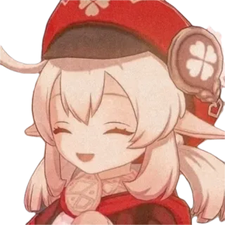 ☺️ 51239831 Klee Genshin Impact Аниме, Видеоигра, Персонаж, Улыбка, Genshin Impact, Кли whatsapp sticker