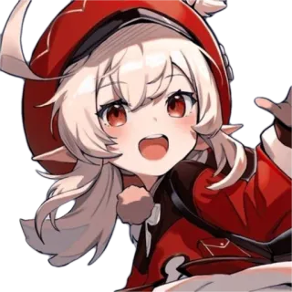 👋 65085107 Klee Genshin Impact кли, genshin impact, аниме, видеоигра, персонаж, милый whatsapp sticker