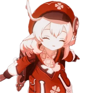 🥰 bdf17255 Klee Genshin Impact аниме, игра, Кли, Genshin Impact, персонаж, милый, огонь whatsapp sticker