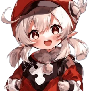 🤩 cf4e0067 Klee Genshin Impact Аниме, Кли, Genshin Impact, Видеоигра, Милый whatsapp sticker