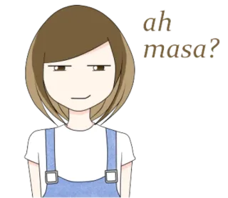 😐 f4e9412d ah masa? 动漫, 漫画, 表情, 角色 telegram sticker