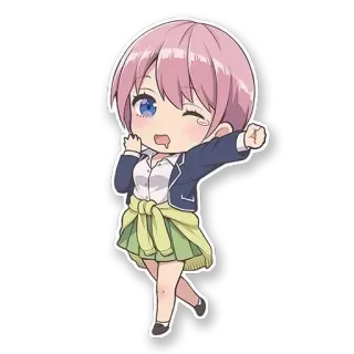 ❤️ 0ec96115 Anime, Chibi, Słodki, Dziewczyna, Naklejka, Kreskówka telegram sticker