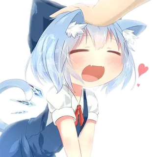 ❤️ 476cd493 Anime, Kreskówka, Kocia dziewczyna, Słodkie, Chibi, Kawaii telegram sticker