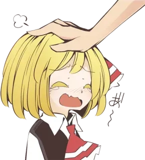 ❤️ 88cd51dc anime, płacz, klepanie, pocieszanie, kreskówka telegram sticker