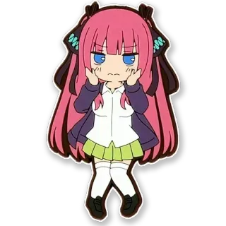 ❤️ cb965ca7 Nino Nakano The Quintessential Quintuplets Anime, Postać, Nino Nakano, The Quintessential Quintuplets, Słodki, Naklejka telegram sticker