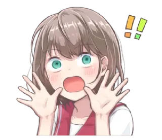 Cute Girl's Expression • @GreySunders telegram stickers