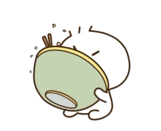 🍜 ed5f4788 schattig, kawaii, blob, eten, kom telegram sticker
