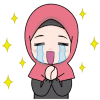 Cute Hijab👰 ~by @pixels_NFT whatsapp stickers