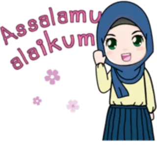 👋 43df06f3 Assalamu alaikum Islam, Gruß, Hijab, Mädchen, Muslim whatsapp sticker