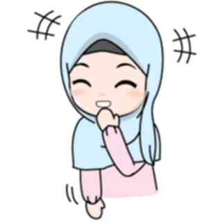 😅 517ea66f Mädchen, Cartoon, Hijab, Islam, Muslim whatsapp sticker