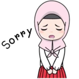 🙁 89d1a11a Anime, Mädchen, Hijab, Weinend, Traurig, Muslimisch whatsapp sticker