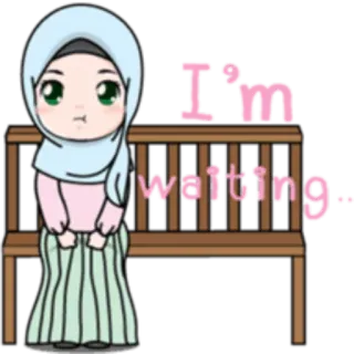 Cute Hijab👰 ~by @pixels_NFT whatsapp stickers