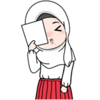 😝 ce4ccd47 Cartoon, Hijab, Muslim, Mädchen, Anime whatsapp sticker