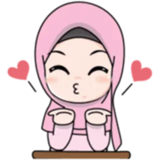 Cute Hijab👰 ~by @pixels_NFT whatsapp stickers