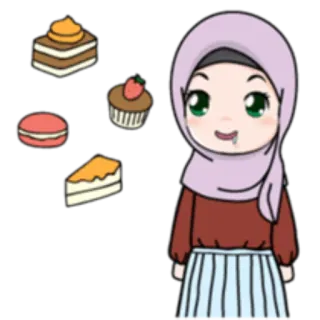Cute Hijab👰 ~by @pixels_NFT telegram stickers