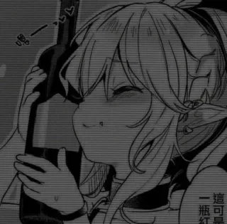 🖤 0c00a8d0 這一瓶紅 Anime, Cartoon, Vrouw, Drinken, Fles, Rood, Wijn telegram sticker