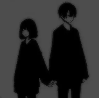 🖤 e18a567c Anime, Koppel, Liefde, Manga, Romantisch, Donkere esthetiek telegram sticker