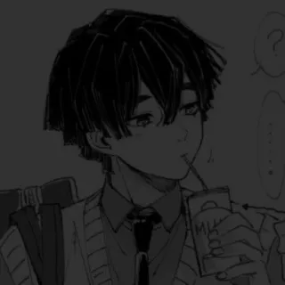 🖤 e45dfbb0 MILK Anime, Jongen, Melk, Cartoon, Student telegram sticker