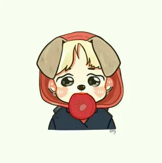 🍭 3083d634 Kreskówka, Anime, Pies, Chibi, Kawaii, Słodki, Naklejka telegram sticker