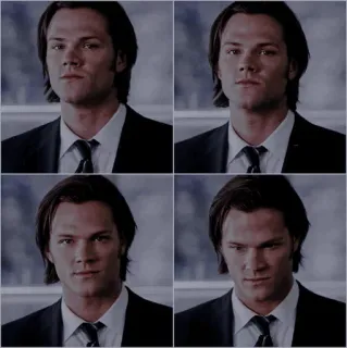 😏 e552a02b Sam Winchester Supernatural chương trình TV, siêu nhiên, nhân vật, diễn viên telegram sticker