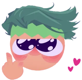 🖕 54362df8 cinta, imut, hati, ciuman, emoji, stiker telegram sticker