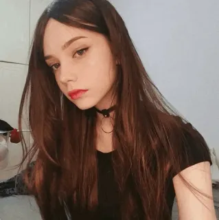 🥨 8d1e6290 人物, 女人, 肖像, 长发, 颈圈, 化妆, 美丽 whatsapp sticker