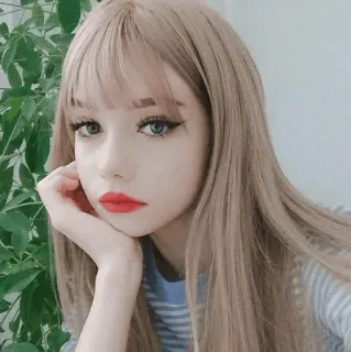 ⚓️ ac9557b0 女人, 肖像, 美丽, 女孩, 金发, 头发 whatsapp sticker