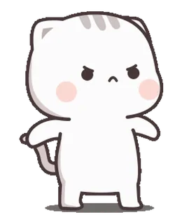 😠 1121a3c2 แมว, โกรธ, การ์ตูน, สติกเกอร์, น่ารัก, สัตว์ telegram sticker
