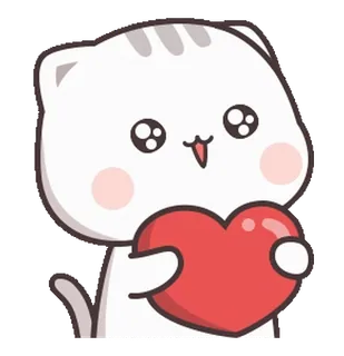 ❤️ 112c79b6 แมว, น่ารัก, ความรัก, หัวใจ, สัตว์, คาวาอิ telegram sticker