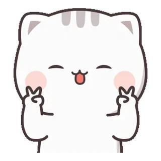 ☺️ 597c5c54 แมว, สันติภาพ, สติกเกอร์, น่ารัก, สัตว์ telegram sticker