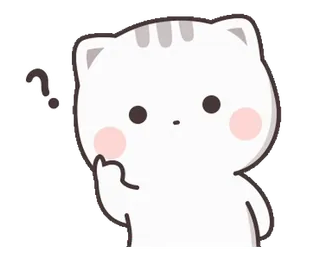 🤔 f8183573 แมว, คำถาม, คิด, น่ารัก, สัตว์, สติกเกอร์ telegram sticker
