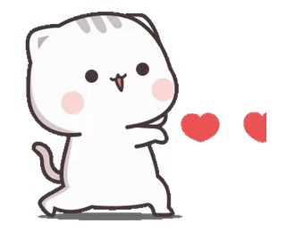 ❤️ ff9c4784 แมว, หัวใจ, น่ารัก, สัตว์, คาวาอิ, ความรัก telegram sticker